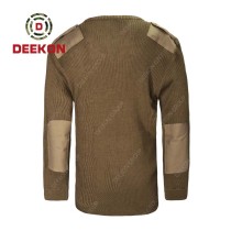 Deekon supply Kahki color round-neck collar wool sweater for military army use