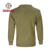 Deekon supply customized Khaki color round-neck collar  Long Sleeve Cyprus military army wool sweater