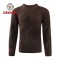Deekon manufacture dark brown color V-neck collar  Long Sleeve Uganda military army wool sweater