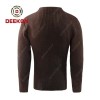 Deekon manufacture dark brown color V-neck collar  Long Sleeve Uganda military army wool sweater