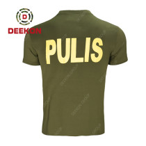 China military shirt supply High Quality Philippines Cotton T shirt Printing LOGO Short Sleeve