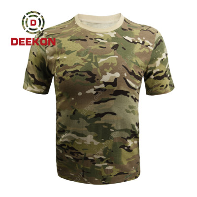 Deekon Factory Supply for 100% Cotton Camouflage Multicam Camo T shirt