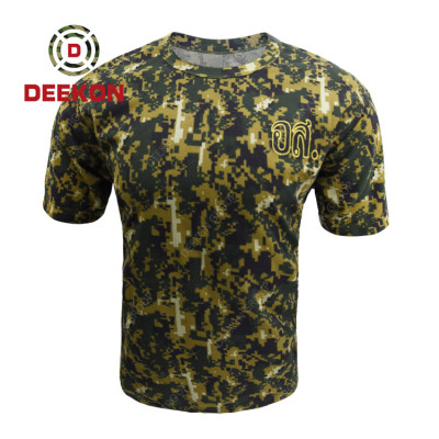 Deekon Military shirt factory Digital Camouflage 100% Cotton Tshirt for Thailand Army