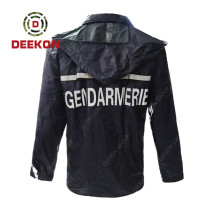 Military Waterproof Raincoat supply 100% Polyester with PU coated Rainwear for Senegal Army Police