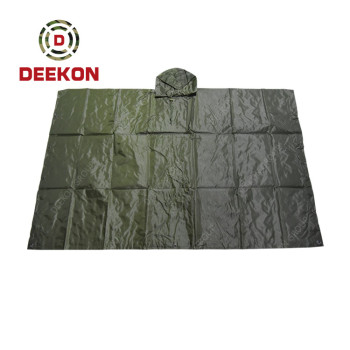 Deekon Poncho Factory Military Heavy Duty Waterproof Rain Poncho For Uganda Army