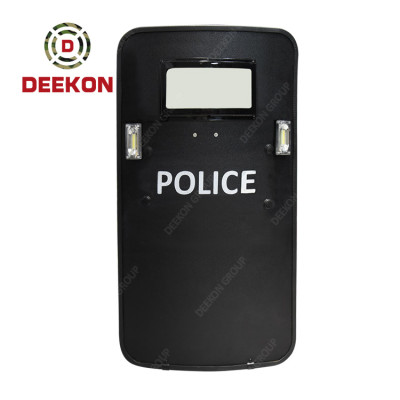 Deekon Factory Supply NIJ IV Stand Alone Bulletproof Shield Ballistic Shield with Led Light and Logo