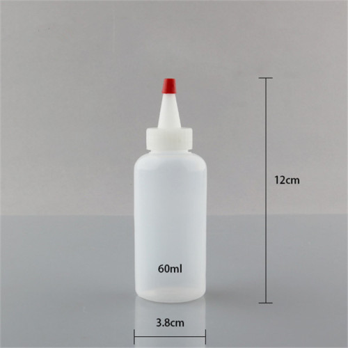 Sanle 60ml PE Boston round squeeze bottle with dropper