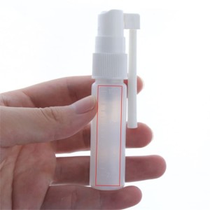 Sanle 15ml PE cosmo round nasal spray bottle with throat sprayer