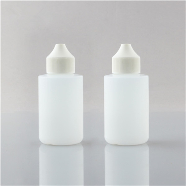 60ml PE cylinder dropper bottle w/ drop tip caps
