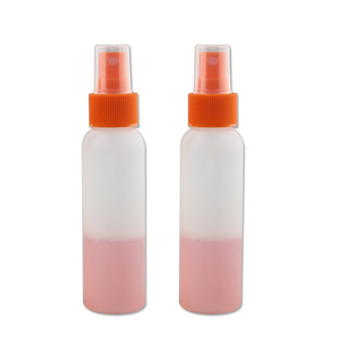 Sanle 100ml PE cosmo round cosmetic bottle with sprayer