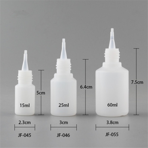 Sanle 30ml PE cylinder 1 oz dropper bottle with long tip cap