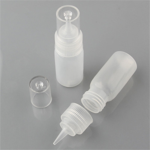 Sanle 30ml PE cylinder round squeeze glue bottle with dropper tips