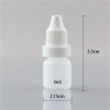 Sanle 5ml PE cosmo round travel size dropper bottle with pilfer proof cap