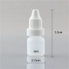 Sanle custom dropper bottles 5ml PE cosmo round travel size dropper bottle with pilfer proof cap