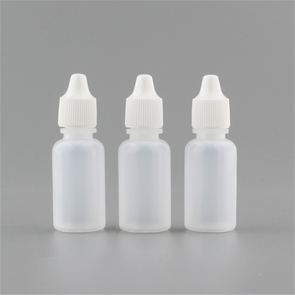 Sanle 15ml PE boston round eye wash bottle with dropper cap