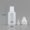 Sanle 15ml PE boston round eye wash bottle with dropper cap