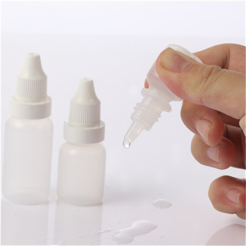 Sanle 5ml PE cosmo round travel size dropper bottle with pilfer proof cap