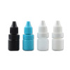 Sanle custom dropper bottles 5ml PE cosmo round travel size dropper bottle with pilfer proof cap