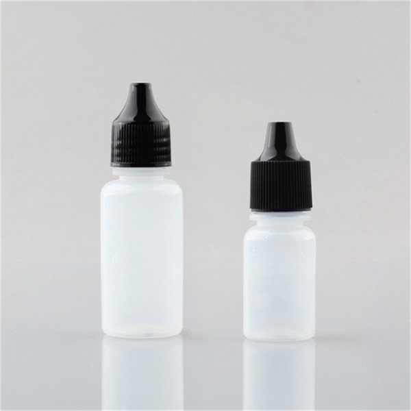 Sanle oem dropper bottles 15ml PE boston round eye drop bottle with dropper cap