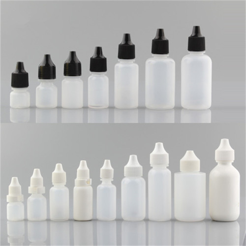 Sanle oem dropper bottles 15ml PE boston round eye drop bottle with dropper cap