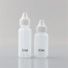 Sanle 35ml PE boston round clear squeeze bottles with dropper cap