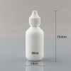 Sanle 80ml PE cosmo round lotion squeeze bottles with dropper cap