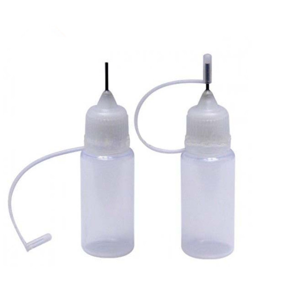 Sanle 15ml PE boston round tattoo bottle with steel cap