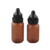 Sanle 35ml PE boston round amber dropper bottles with tamper proof cap