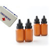 Sanle custom dropper bottles 40ml PE boston round amber dropper bottles with tamper proof cap