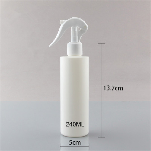 Sanle HDPE cylinder round 8 oz plastic bottles with trigger sprayer