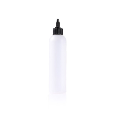Sanle 240ml cosmo round HDPE bottle with screw twist cap