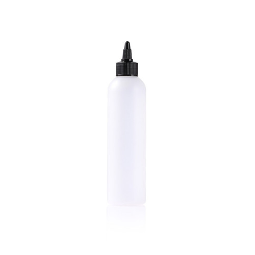 Sanle 240ml cosmo round HDPE bottle with screw twist cap