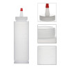 Sanle 120ml LDPE Wide Mouth Cylinder Plastic sauce squeeze bottle with nozzle Red Tip Dropper