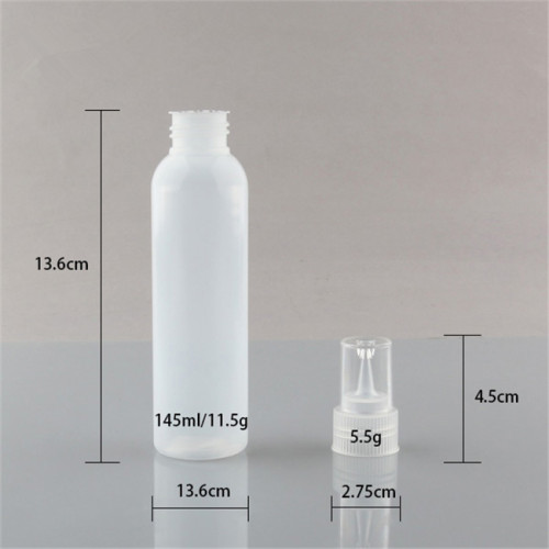Sanle 120ml LDPE Cosmo Round Plastic Paint Squeeze Bottle with nozzle ps dropper tip cap