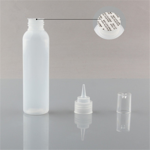 Sanle 120ml LDPE Cosmo Round Plastic Paint Squeeze Bottle with ps dropper tip cap