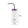 Sanle 500ml LDPE wide mouth wash bottles, cylinder plastic wash bottle for lab with bend mouth cap