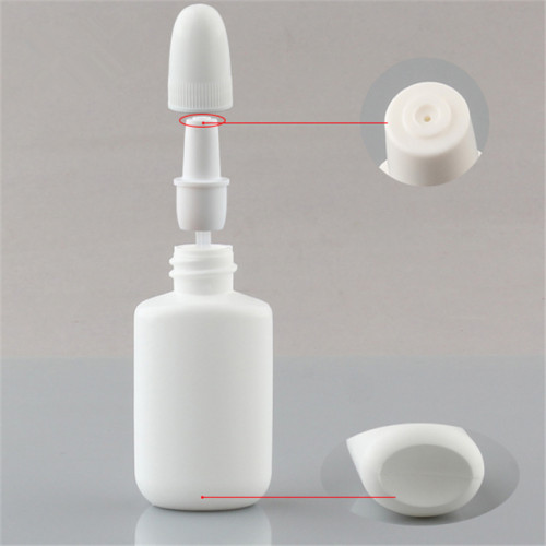 15ml LDPE oval plastic dropper bottle with nose spary