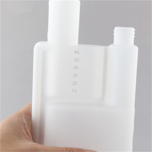 1250ml PE twice nech plastic bottle with screw-up caps