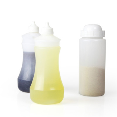 Sanle 375ml vinegar dispensing LDPE squeeze bottle with dropper tip cap
