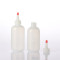 Sanle 480ml LDPE boston round plastic squeeze bottle with nozzle measure scale