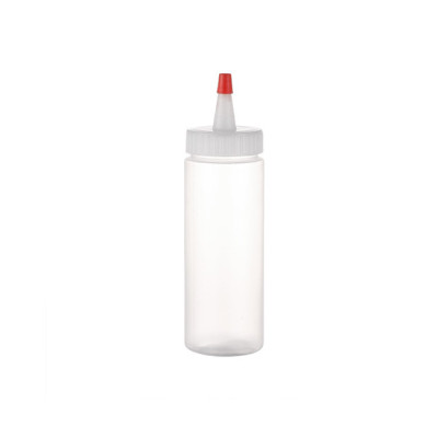 Sanle 120ml LDPE Sauce Squeeze Bottle with Red Tip Cap