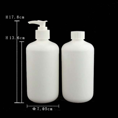 Sanle 420ml HDPE boston reound plastic bottle with sprayer