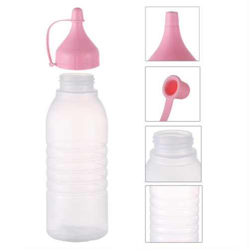 Sanle 500ml LDPE Sauce Squeeze Bottle with ketchup line cap