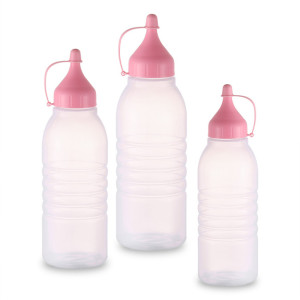 Sanle 500ml LDPE Sauce Squeeze Bottle with ketchup line cap