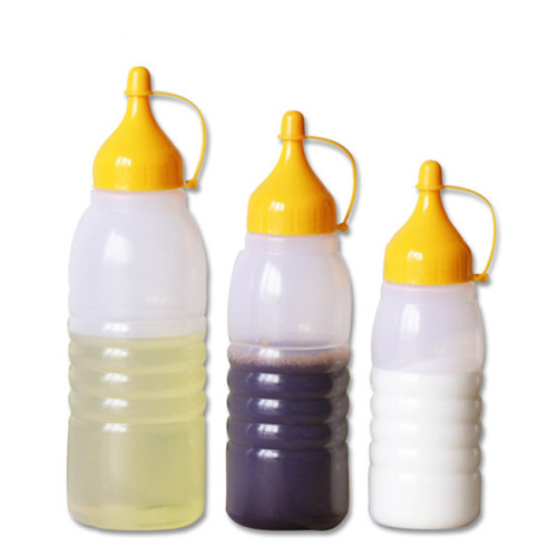 Sanle 350ml LDPE Plastic Sauce Squeeze Bottles with ketchup line cap