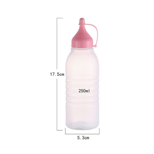 Sanle 250ml LDPE Plastic Squezze Bottle for Sauces with ketchup line cap