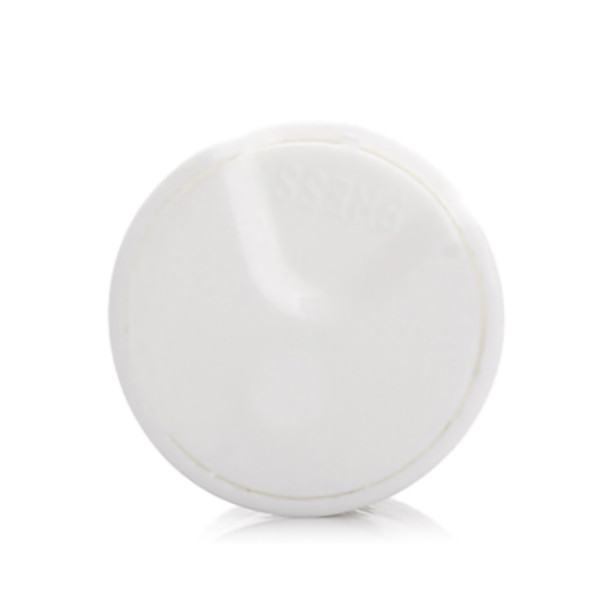 White disc top cap with 24/410 neck finish