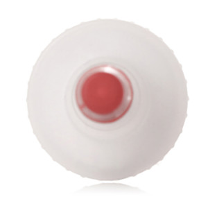 Transparent LDPE yorker cap with red tip and 24/410 neck finish