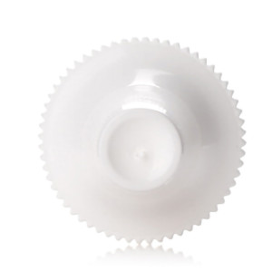 White unlined Polypropylene (PP) dropper tip cap with 18/410 neck finish