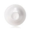 White unlined Polypropylene (PP) dropper tip cap with 18/410 neck finish